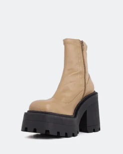 Platform|Ankle Boots-L'INTERVALLE Tana Cream Leather