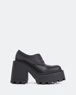 Lace-up-L'INTERVALLE Tandi Black Leather