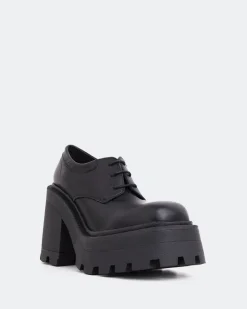 Lace-up-L'INTERVALLE Tandi Black Leather