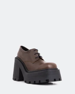 Lace-up-L'INTERVALLE Tandi Brown Leather