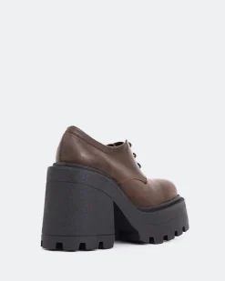 Lace-up-L'INTERVALLE Tandi Brown Leather
