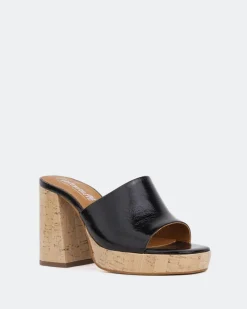 Platform-L'INTERVALLE Tarot Black Leather/Cuir Noir