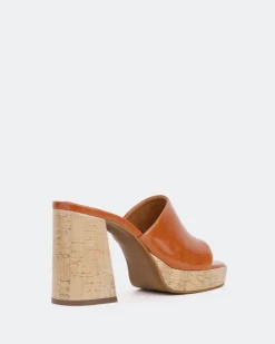 Platform-L'INTERVALLE Tarot Orange Leather/Cuir Orange