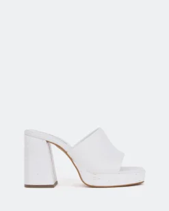 Platform-L'INTERVALLE Tarot White Leather/Cuir Blanc