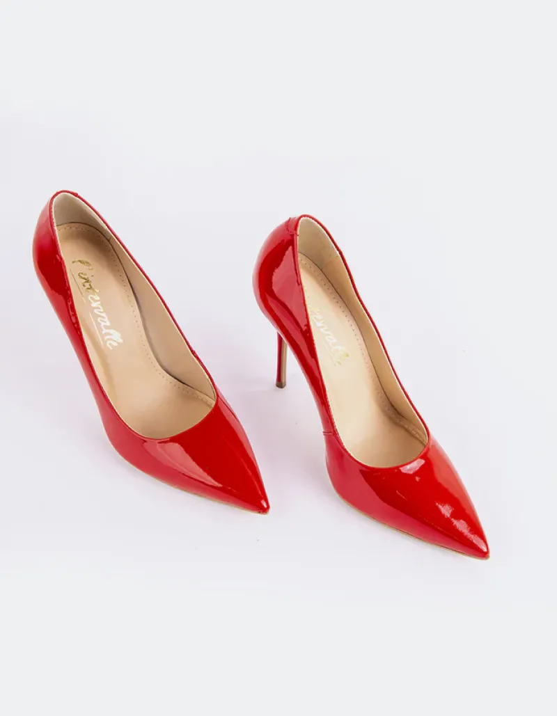 Pumps-L'INTERVALLE Teeva Red Patent