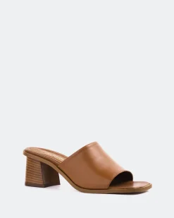 Mid Heels|Mules-L'INTERVALLE Temple Cognac Leather