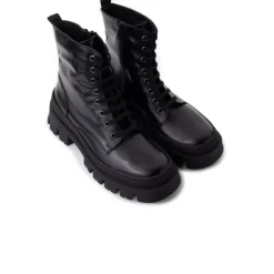 Ankle Boots-L'INTERVALLE Terni Black Leather