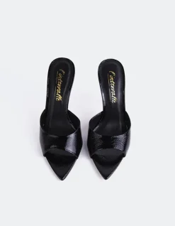 High Heels|Mules-L'INTERVALLE Thelma Black Naplack