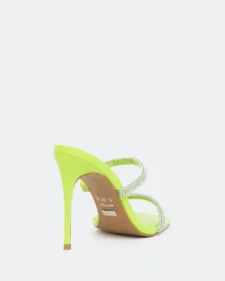 High Heels-L'INTERVALLE Tinsley, Green Leather/Cuir Vert