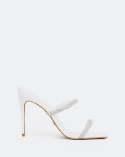 High Heels-L'INTERVALLE Tinsley, White Leather/Cuir Blanc