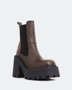 Chelsea|Ankle Boots-L'INTERVALLE Tomy Brown Leather