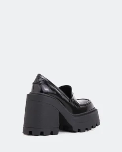 Loafers-L'INTERVALLE Tonya Black Shiny Leather