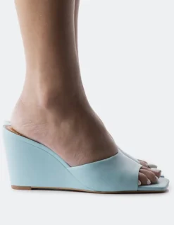 Wedges-L'INTERVALLE Toscana Blue Leather