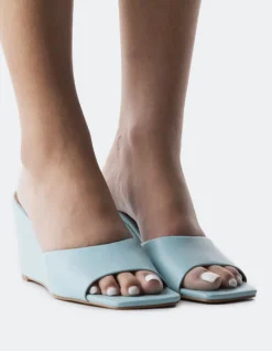 Wedges-L'INTERVALLE Toscana Blue Leather