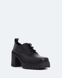 Lace-up|Loafers-L'INTERVALLE Toulon Black Leather