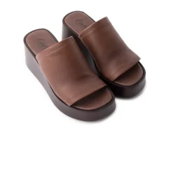 Wedges-L'INTERVALLE Tresor Brown Leather