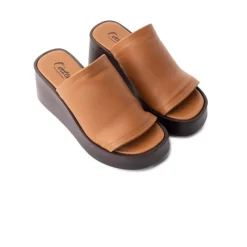 Wedges-L'INTERVALLE Tresor Tan Leather
