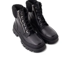 Ankle Boots-L'INTERVALLE Trieste Black Leather