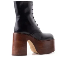 Platform|Lace-up-L'INTERVALLE Tripp Black Leather