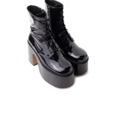 Platform|Ankle Boots-L'INTERVALLE Tripp Black Naplack
