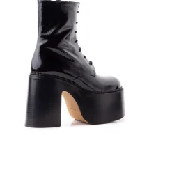 Platform|Ankle Boots-L'INTERVALLE Tripp Black Naplack