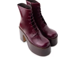 Platform|Lace-up-L'INTERVALLE Tripp Bordeau Leather