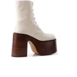 Platform|Lace-up-L'INTERVALLE Tripp Off White Leather/Brown Sole