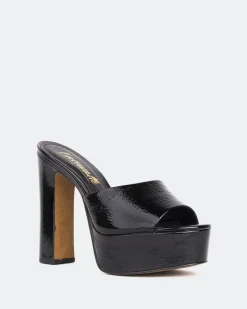 Platform-L'INTERVALLE Tropicana, Black Naplack/Npalack Noir