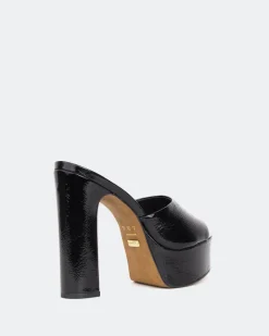 Platform-L'INTERVALLE Tropicana, Black Naplack/Npalack Noir