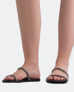 Flats-L'INTERVALLE Twiggy Black Leather