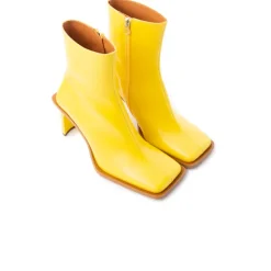 Ankle Boots-L'INTERVALLE Uzwil Yellow Leather