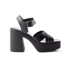 Platform-L'INTERVALLE Valentano Black Leather