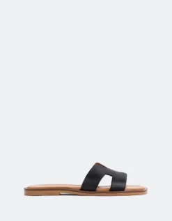 Flats-L'INTERVALLE Valmy Black Leather
