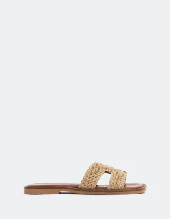 Flats-L'INTERVALLE Valmy Camel Raffia
