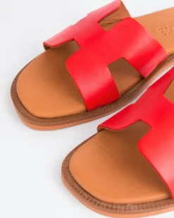 Flats-L'INTERVALLE Valmy Red Leather