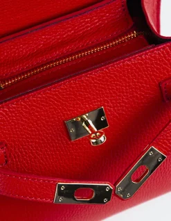 Top Handle-L'INTERVALLE Vance Red Leather