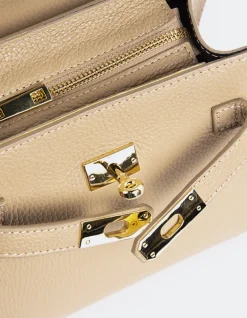 Top Handle-L'INTERVALLE Vance Taupe Leather