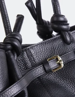 Top Handle-L'INTERVALLE Varden Black Leather