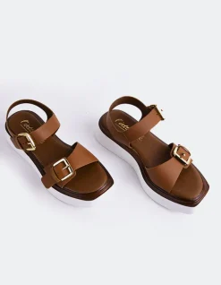 Wedges-L'INTERVALLE Varvara Tan Leather