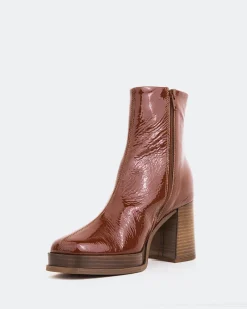 Platform|Ankle Boots-L'INTERVALLE Venezia Tan Naplack
