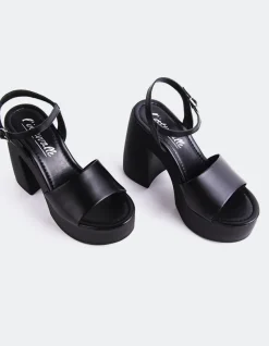 Platform-L'INTERVALLE Veria Black Leather