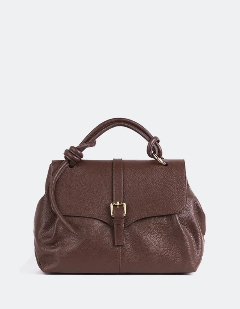 Top Handle-L'INTERVALLE Verone Brown Leather