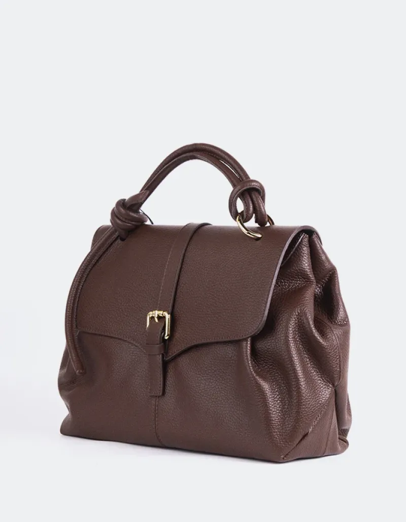 Top Handle-L'INTERVALLE Verone Brown Leather