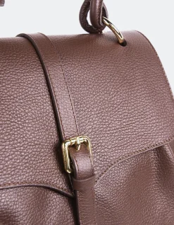 Top Handle-L'INTERVALLE Verone Brown Leather