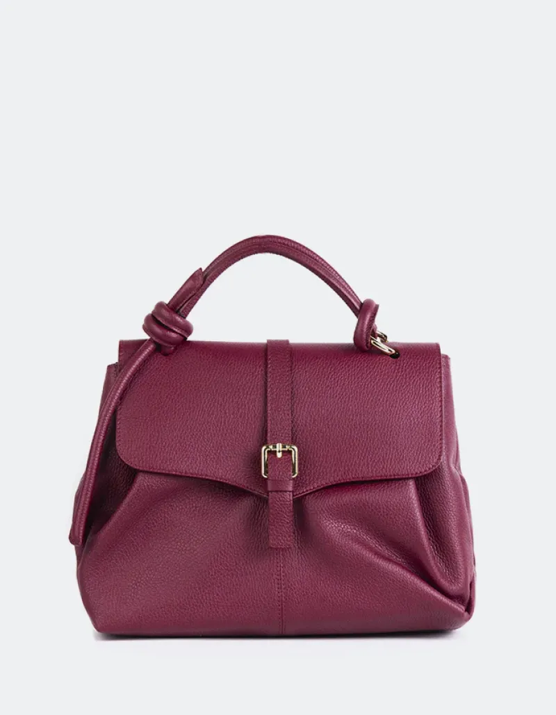 Top Handle-L'INTERVALLE Verone Burgundy Leather