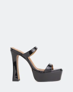 Platform-L'INTERVALLE Vibes Black Patent/Verni Noir