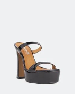 Platform-L'INTERVALLE Vibes Black Patent/Verni Noir