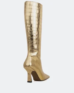Tall Boots-L'INTERVALLE Viger Bronze Croco