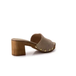 Wood Sandals|Mules-L'INTERVALLE Vild Mocha Suede