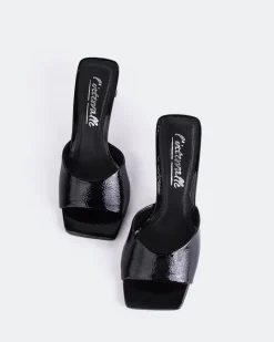 Mid Heels|Mules-L'INTERVALLE Visalia Black Naplack